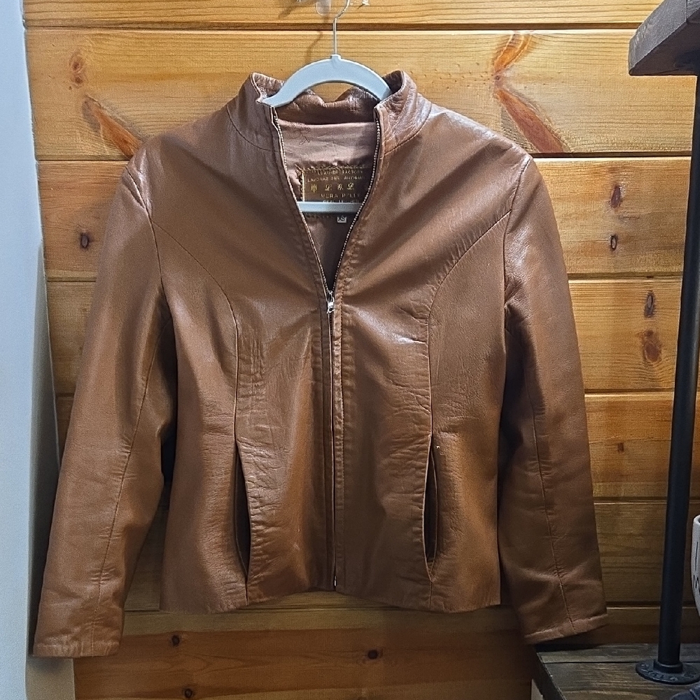 Vintage Vera Pelle Leather Jacket, Left Shoulder Pad 0015